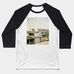 Sailing Boats at Argenteuil by Gustave Caillebotte Baseball T-Shirt